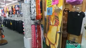 Trying on new beach coverups